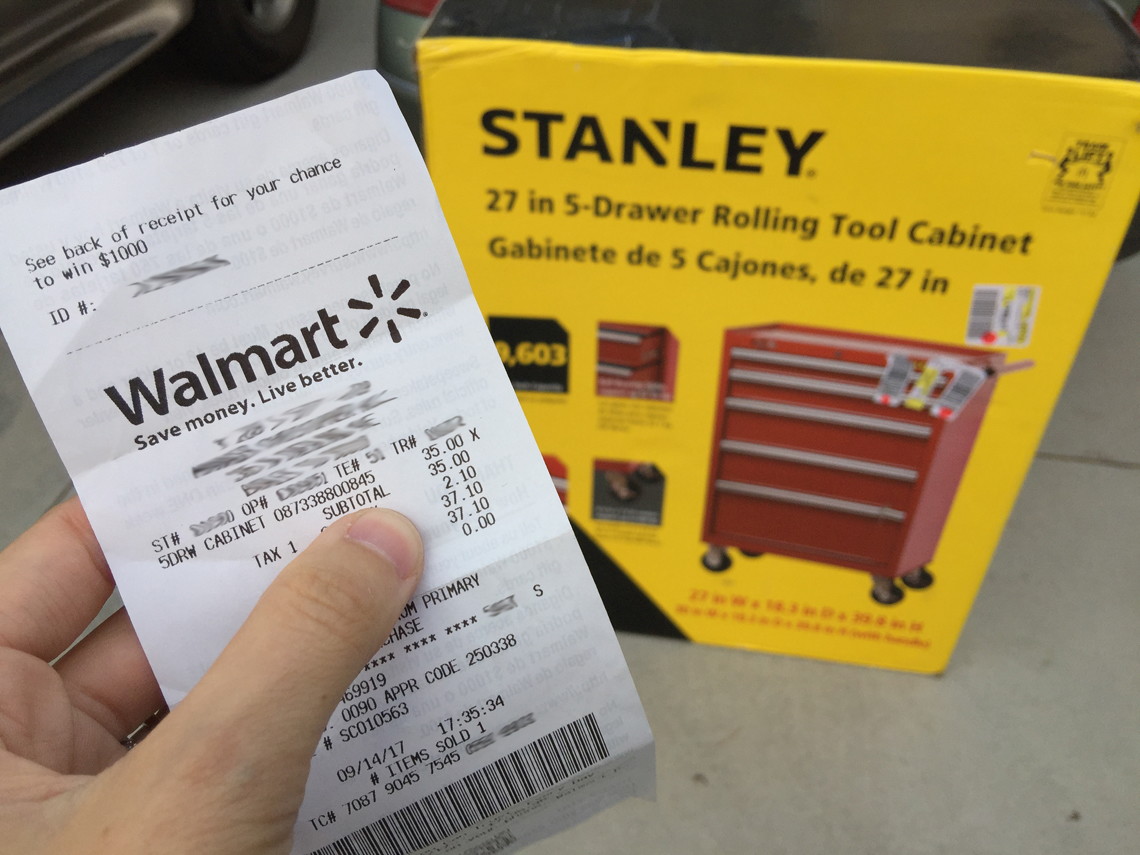 35 Stanley 27 5 Drawer Rolling Tool Cabinet At Walmart Reg