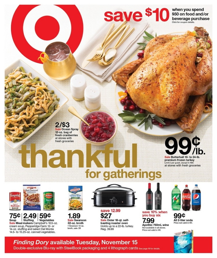 While Not Technically A Free Turkey Target Rewarded Any 50 Grocery Purchase With 10 Gift Card Just Clip The In Your App Good Thru