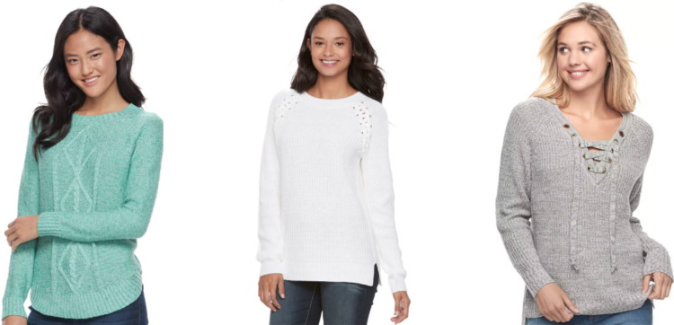 Today Only Juniors\u0027 SO Sweaters, as Low as $5.99 at Kohl\u0027s