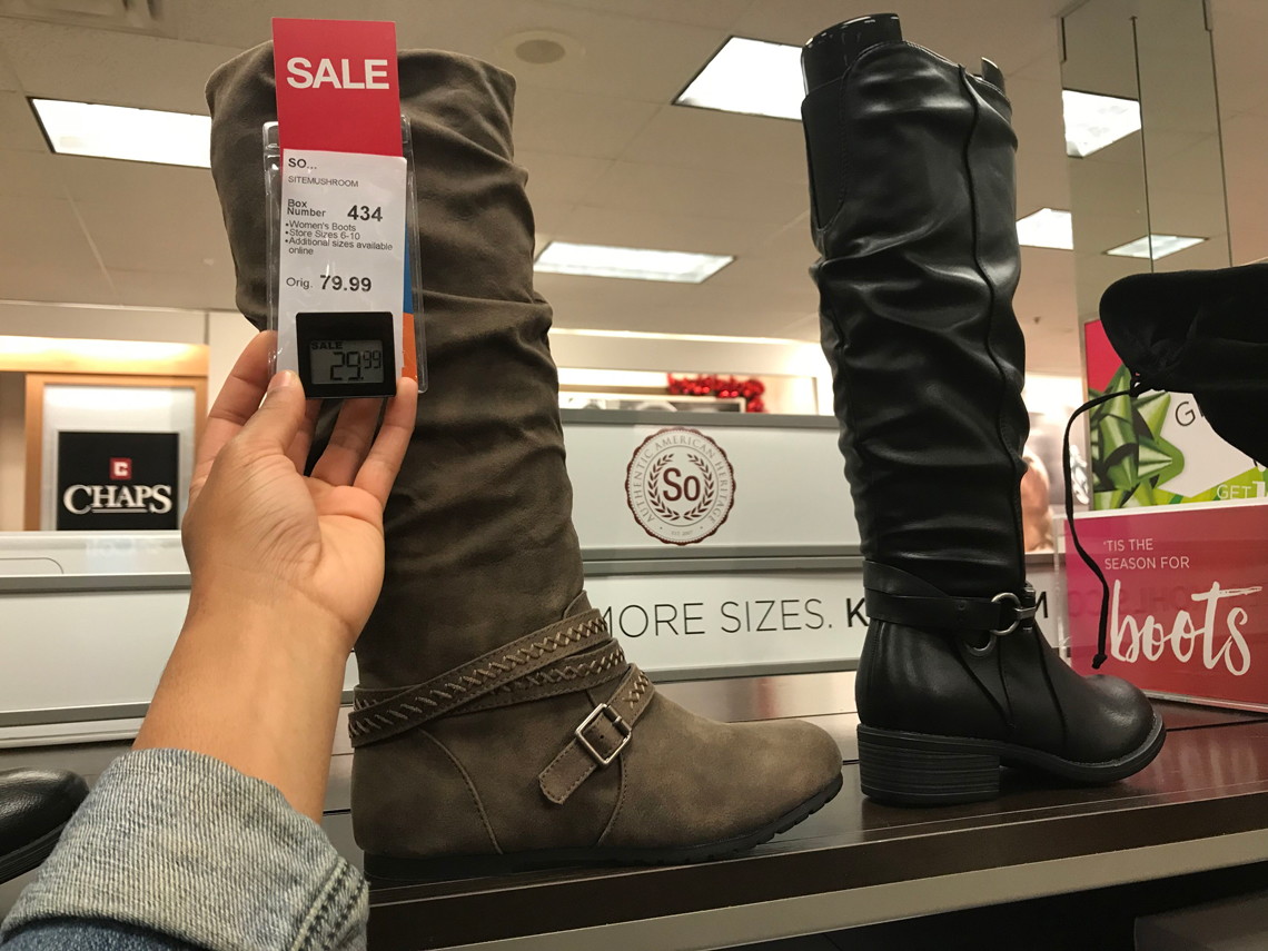 kohls womens boots on sale