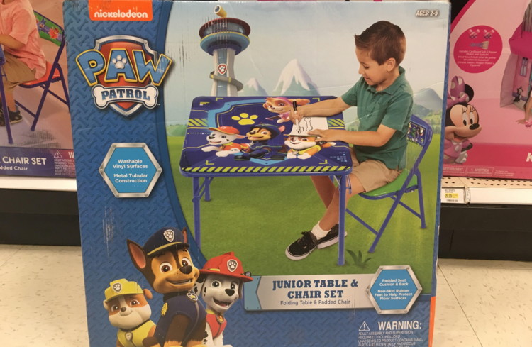 paw patrol folding table