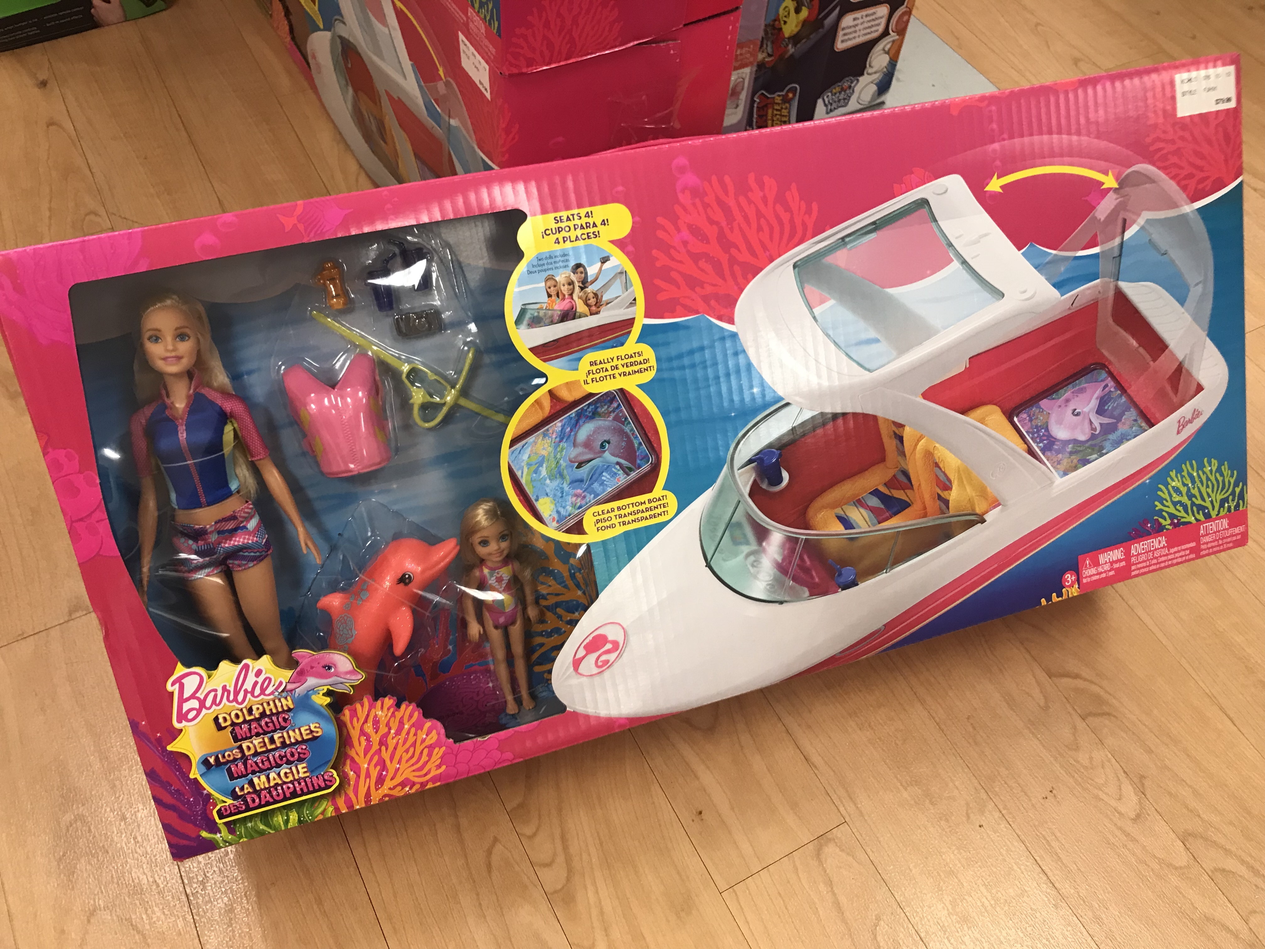 barbie dolphin magic boat set