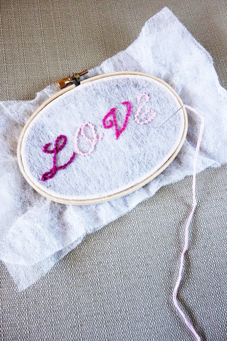 Use as a canvas for embroidered art.