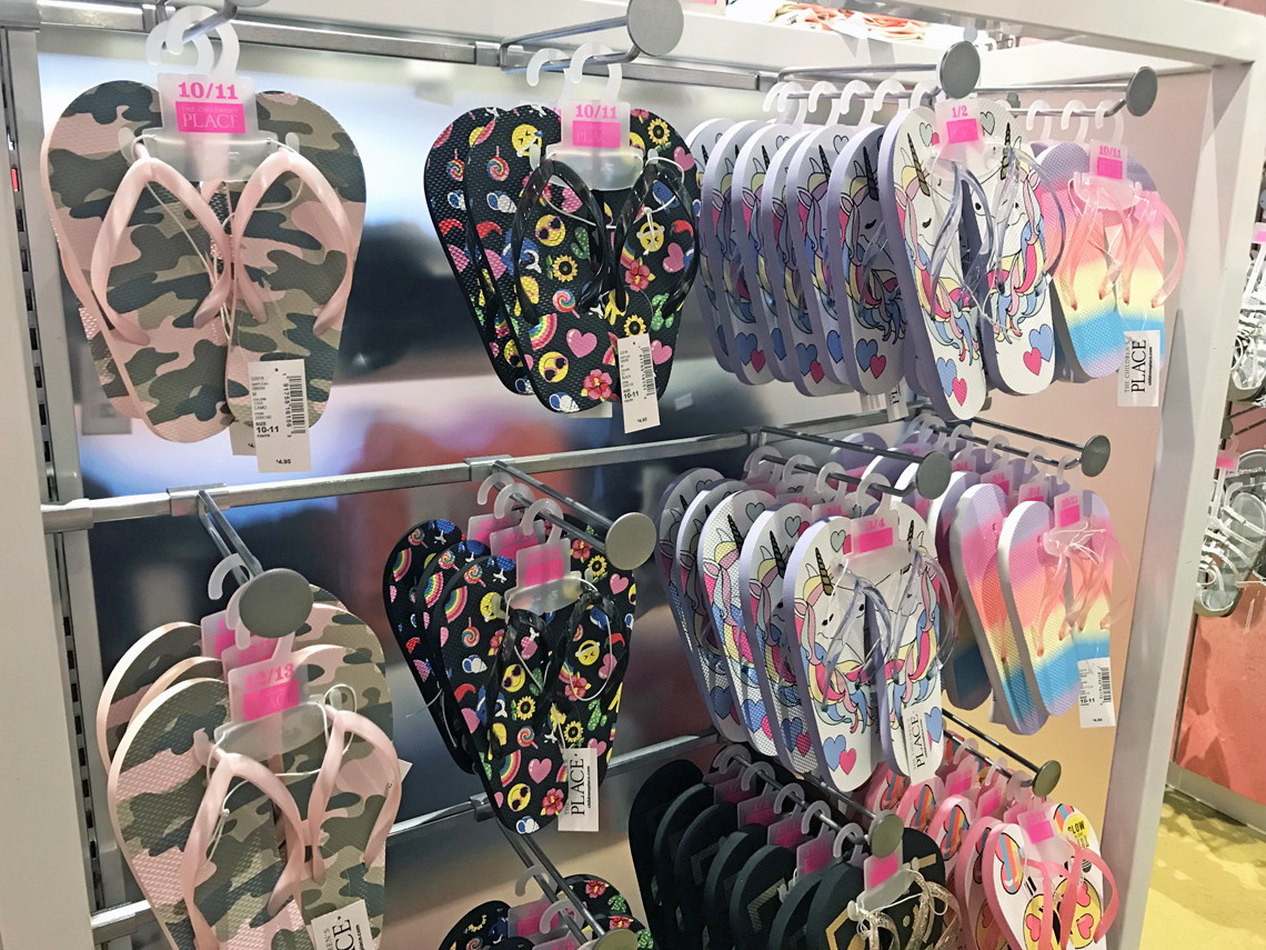 children's place flip flops