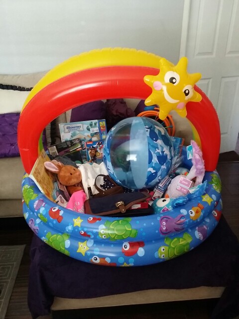 Fill an inflatable pool.