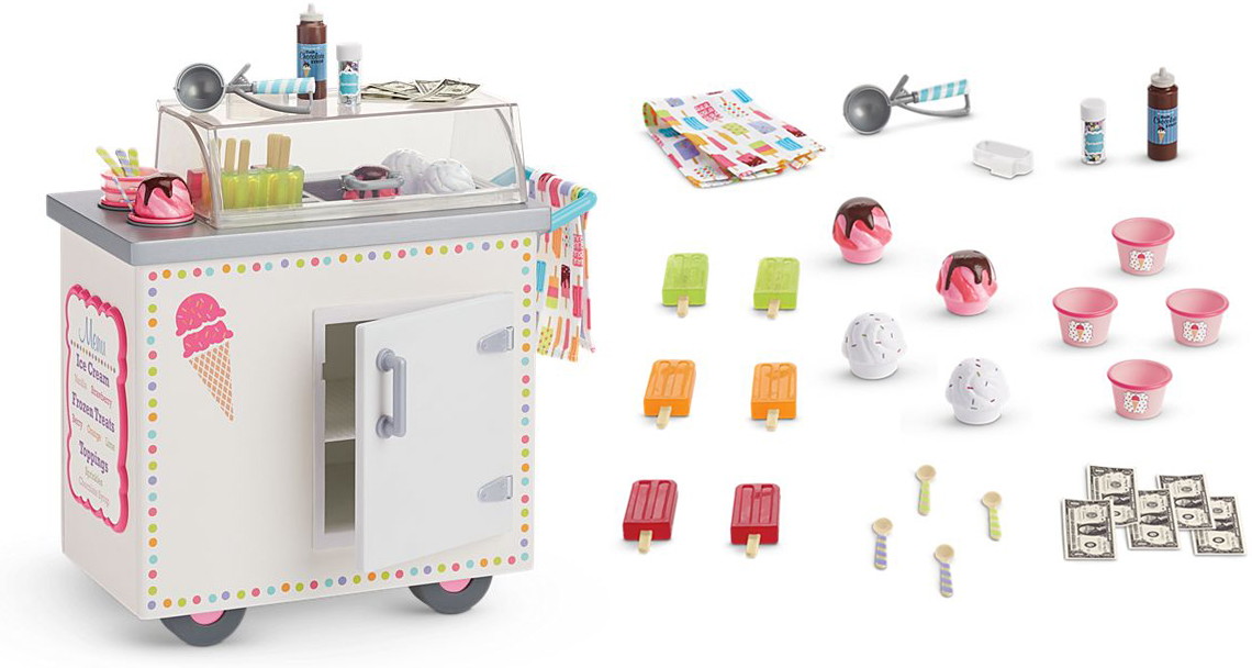 american girl ice cream cart