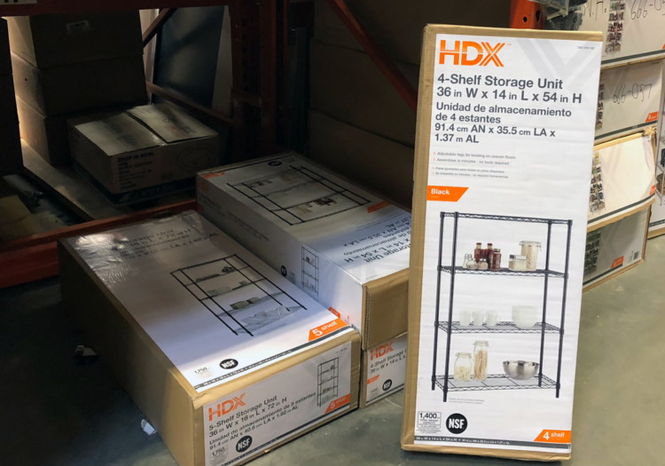 Hdx 4 Shelf Shelving Unit Only 24 98 At The Home Depot 1 Hdx 54 In H X 36 W 14 D 4 Shelf Wire Ivory Finish Shelving Unit Reg 39 95 24 98 Free Pickup Only Final