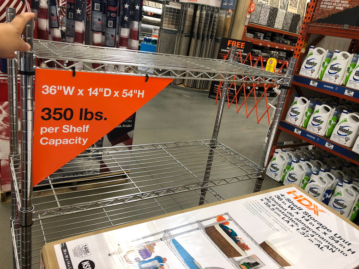 Home Depot Deal Of The Day Hdx 4 Shelf Storage Unit Only 35