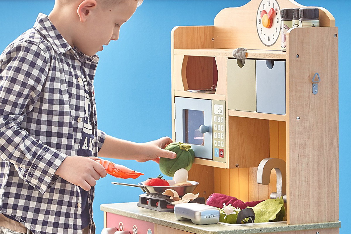 little chef wooden play kitchen