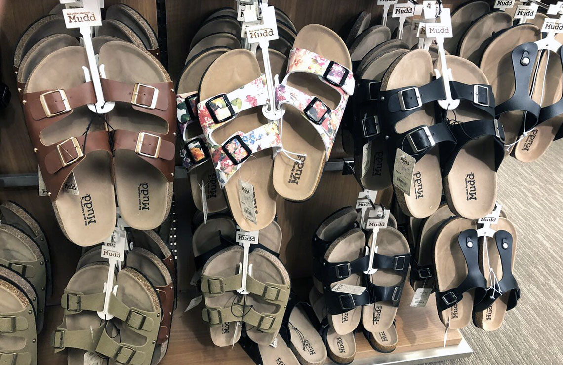 mudd double buckle sandals