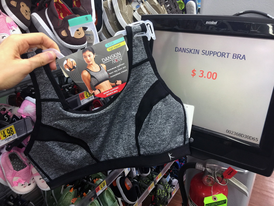 walmart sports bras in store