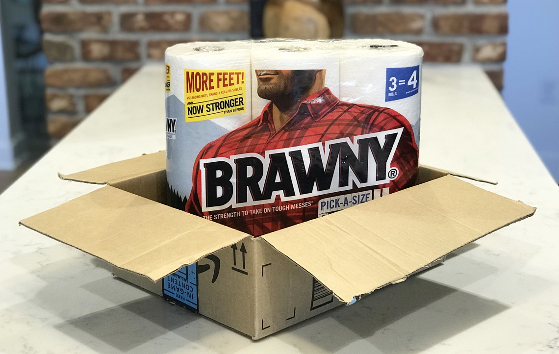 Amazon Prime Pantry Brawny Paper Towels Only 1 00 Regular Roll