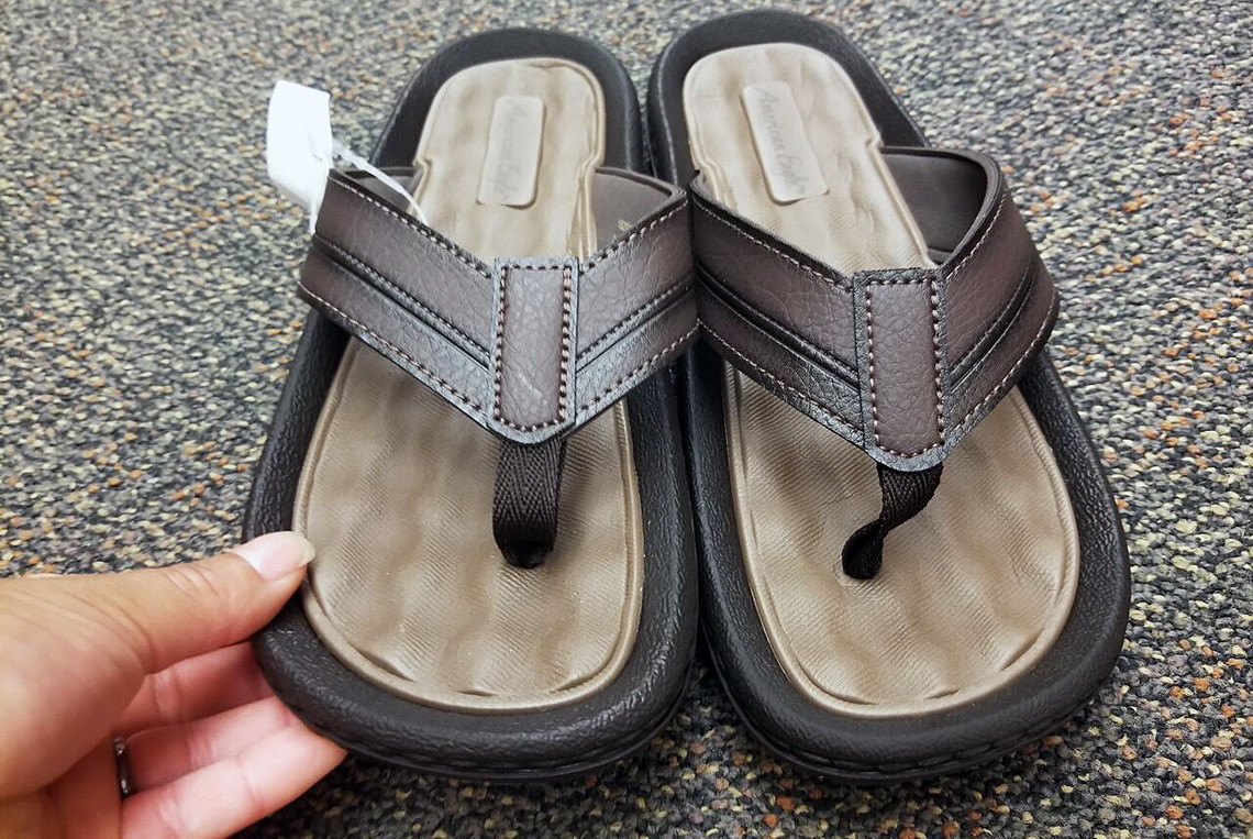 payless mens flip flops