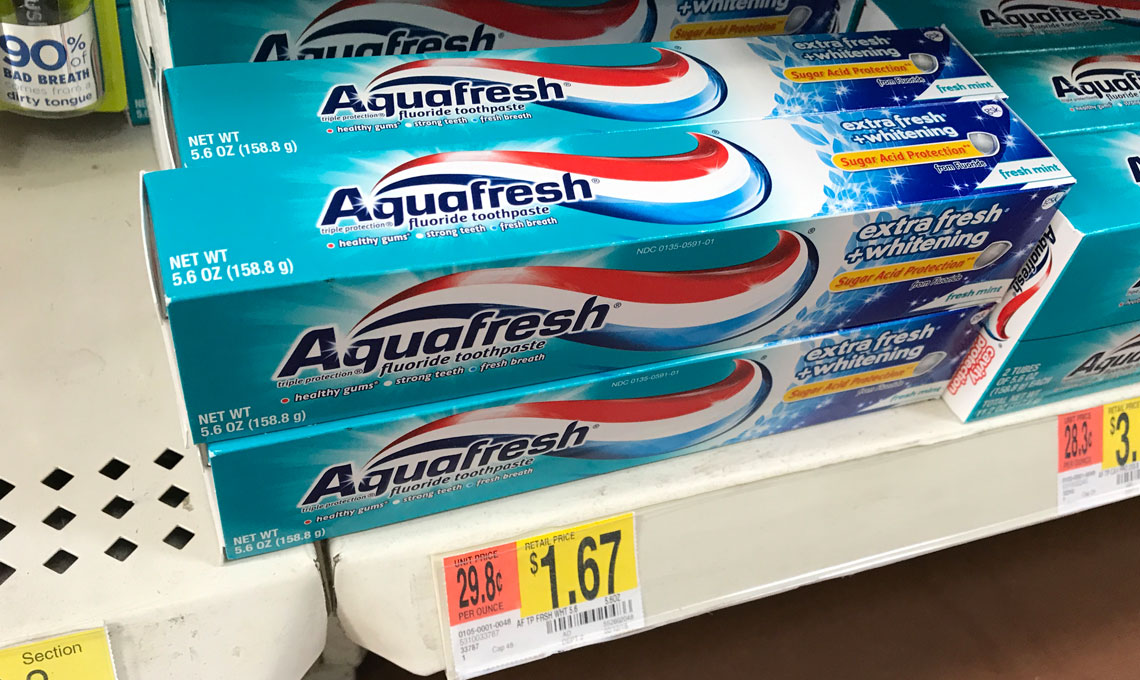 Aquafresh Toothpaste, as Low as 0.92 at Walmart! The Krazy Coupon Lady