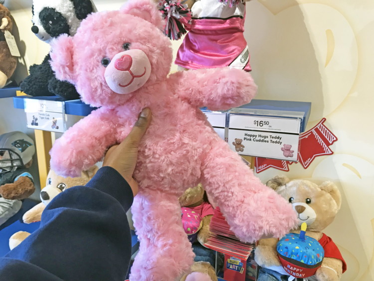 build a bear pink cuddles teddy