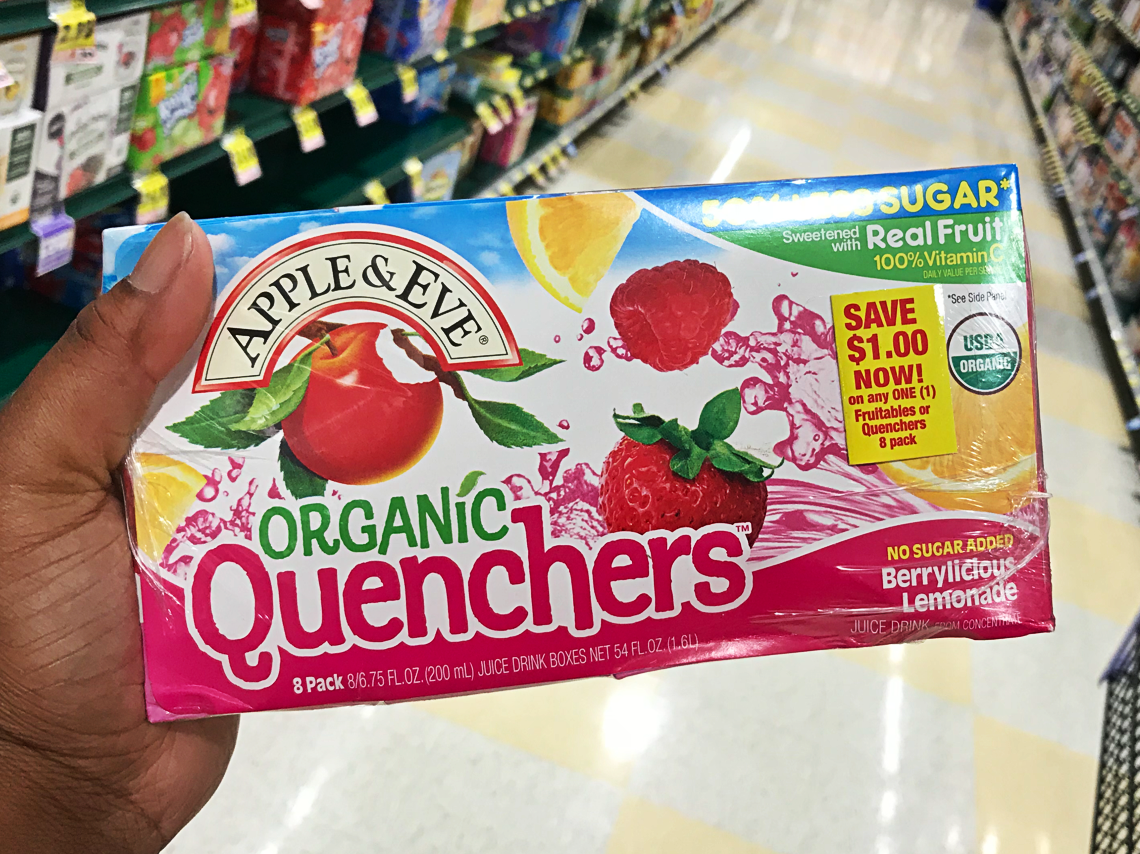 Apple & Eve Juice Boxes, 0.07 at Harris Teeter w/ Super Doubles! The