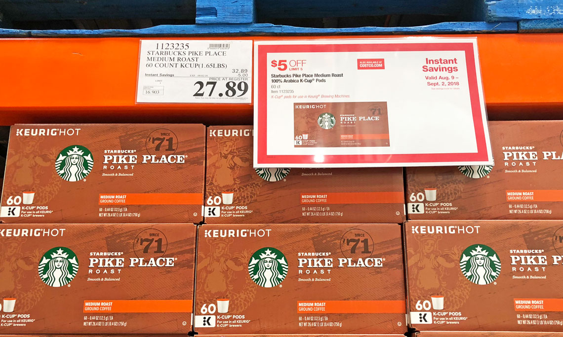 Starbucks Pike Place K Cups Only 27 89 At Costco The Krazy