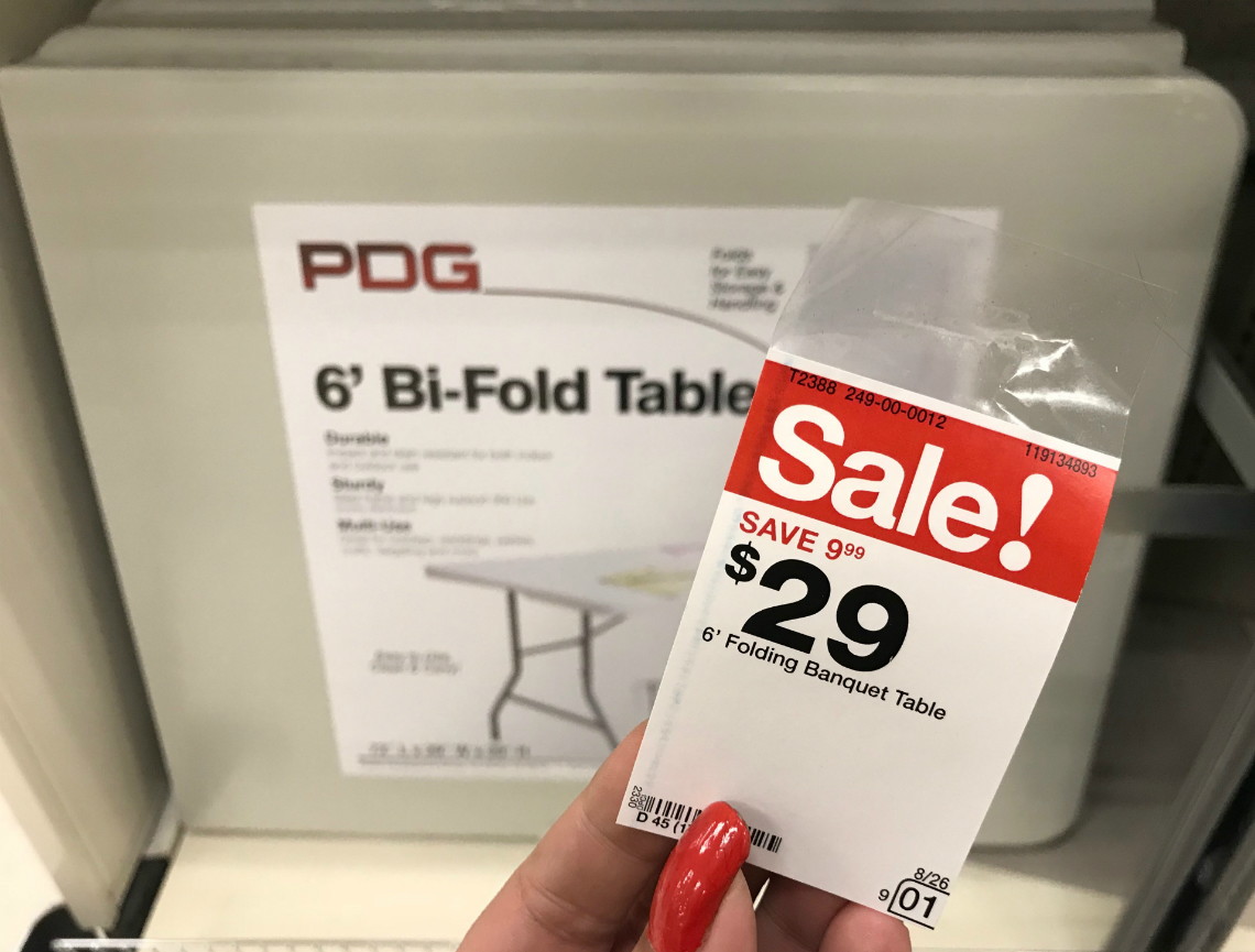 target folding banquet table