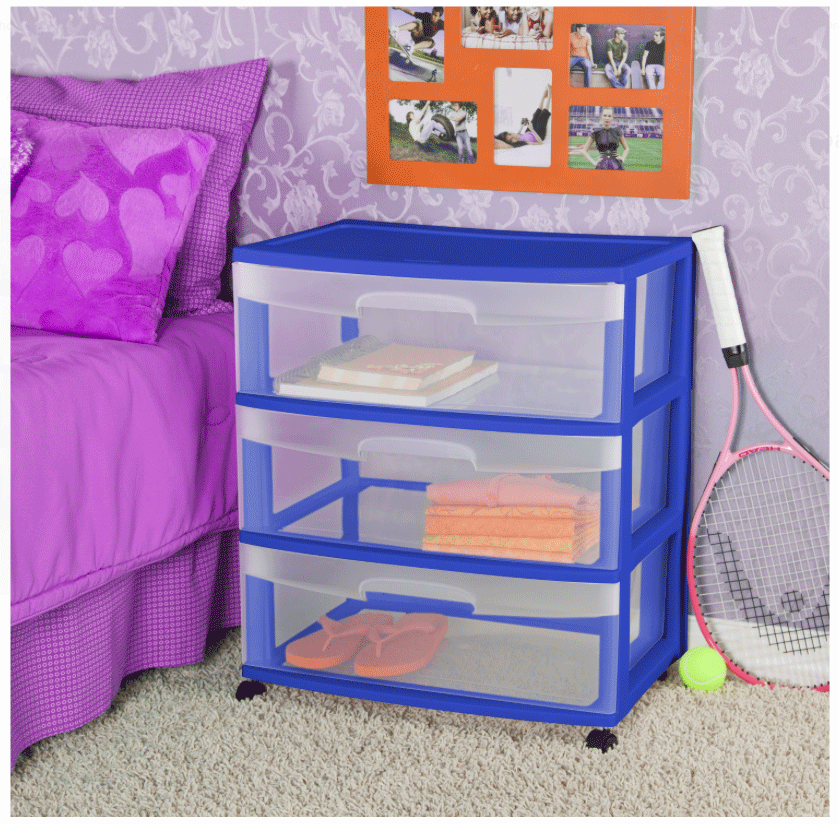 Walmart Com Sterilite 3 Drawer Wide Cart Only 12 88 The