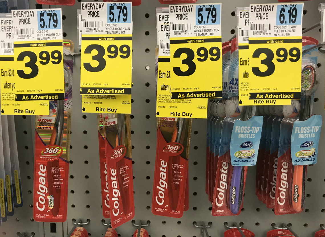 Colgate Total Advanced Toothbrush & Toothpaste, Only $1.68 at Rite Aid