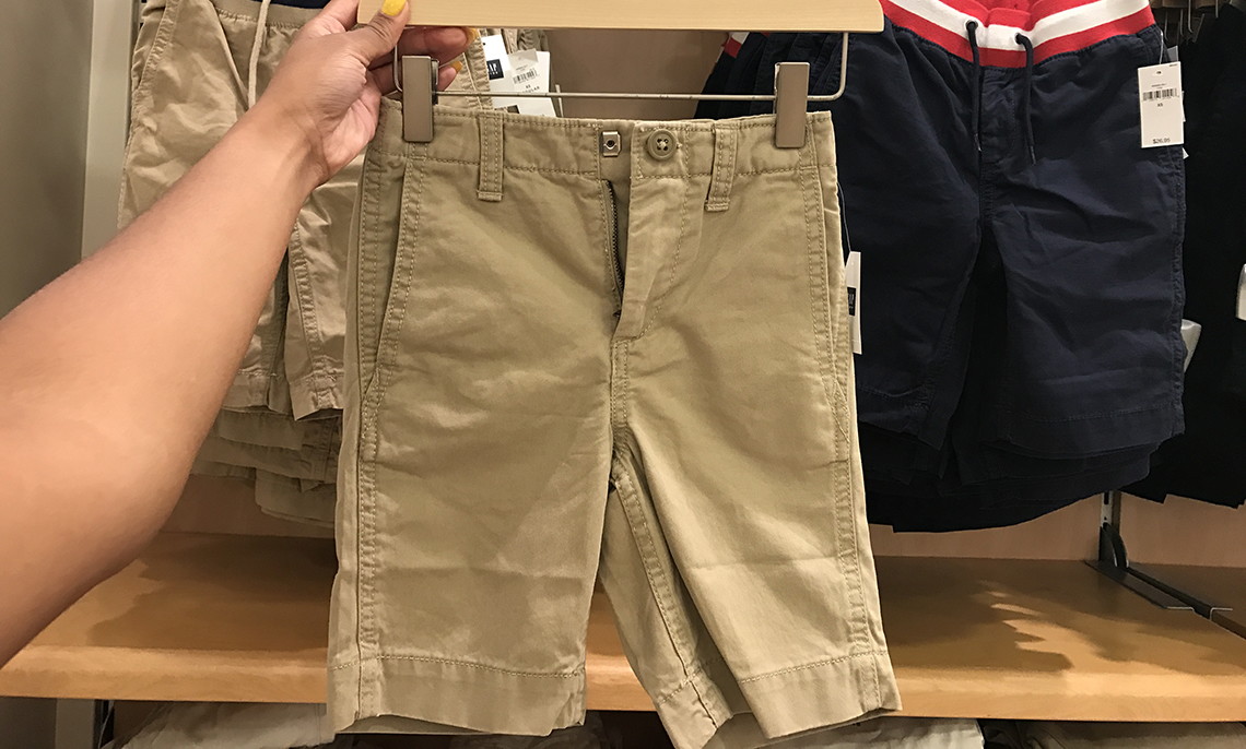 gap boys khaki shorts