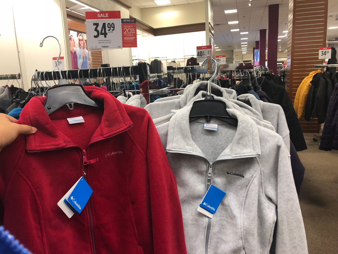 jcpenney columbia fleece