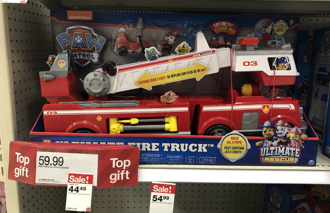 target paw patrol fire truck