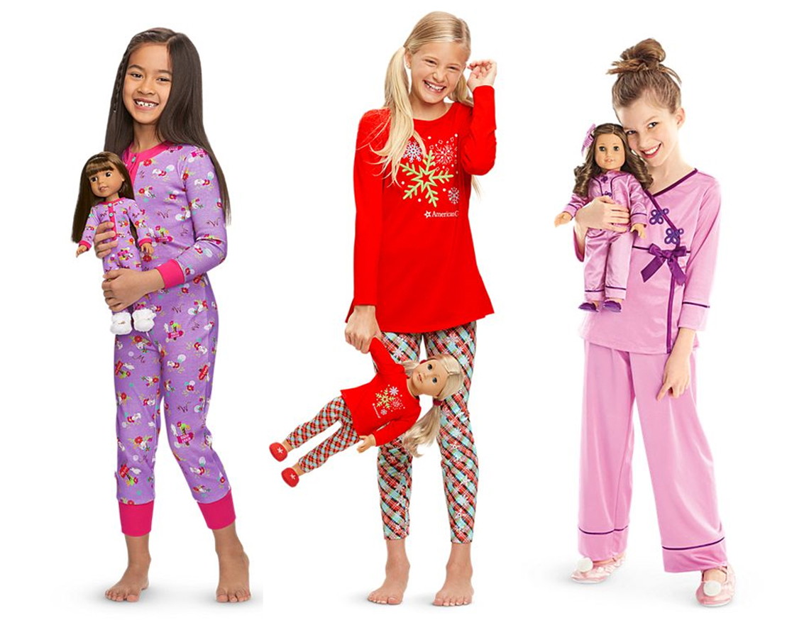 american girl doll matching pajamas