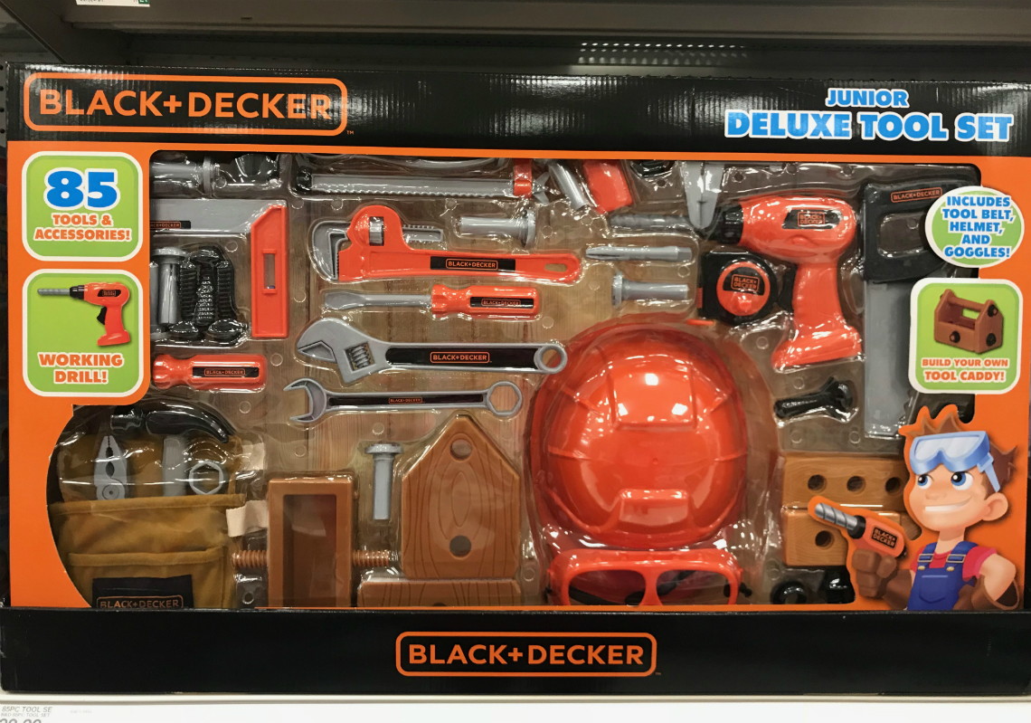 black and decker junior deluxe tool set 85 piece