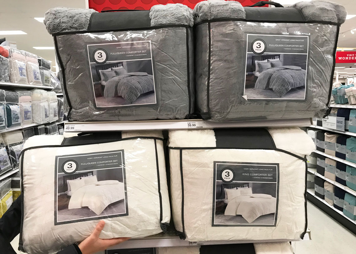 Faux Fur Queen Bedding Set Only 23 74 At Target The Krazy