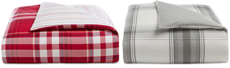 75 Off Martha Stewart Winter Plaid Flannel Duvet At Macy S The