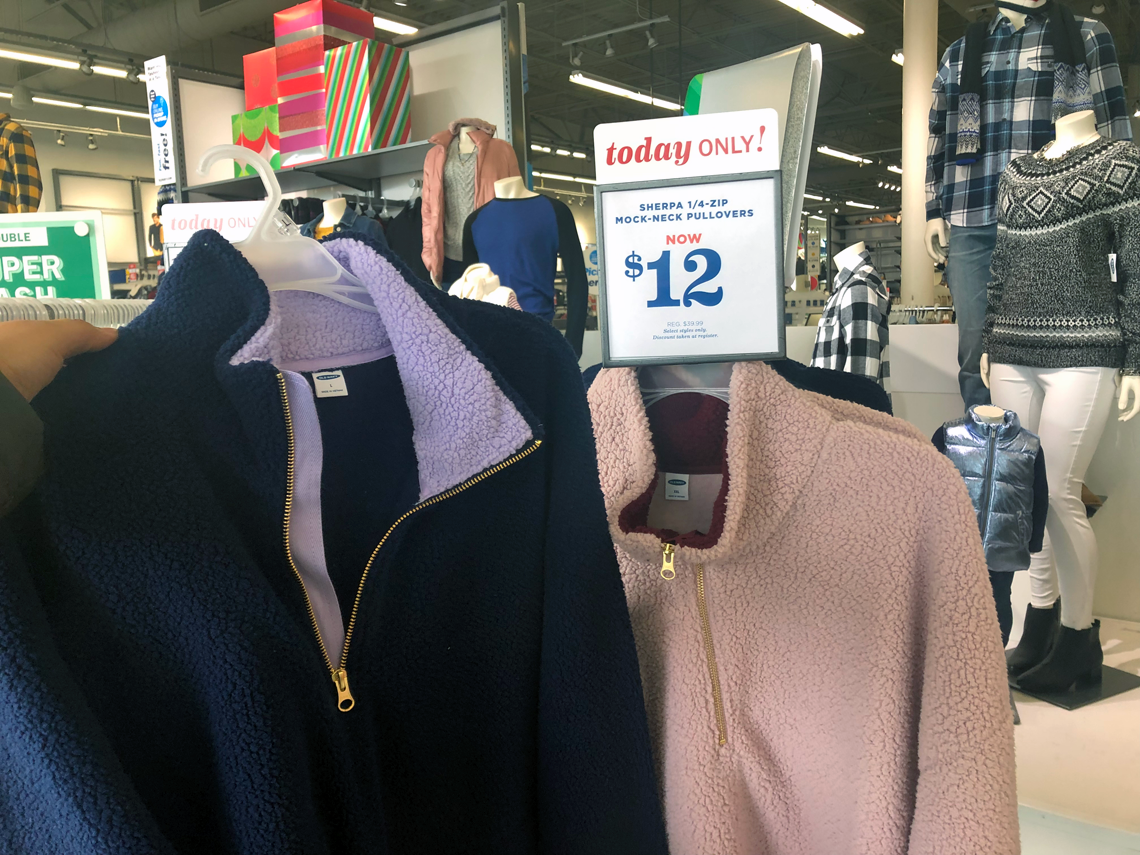 old navy fleece pullover $5