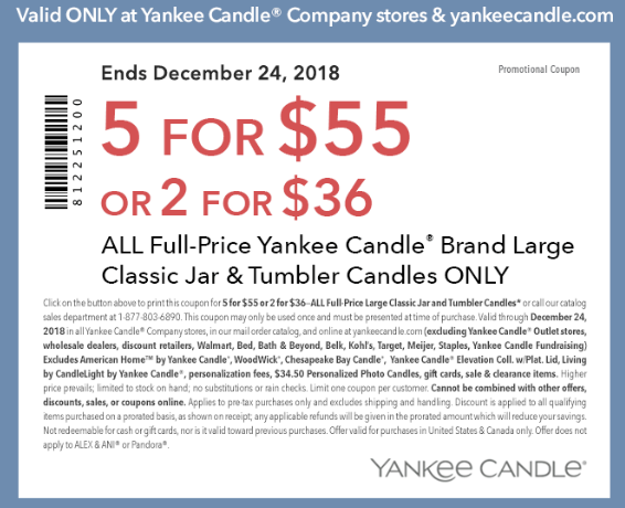 yankee candle coupons 5 for 55