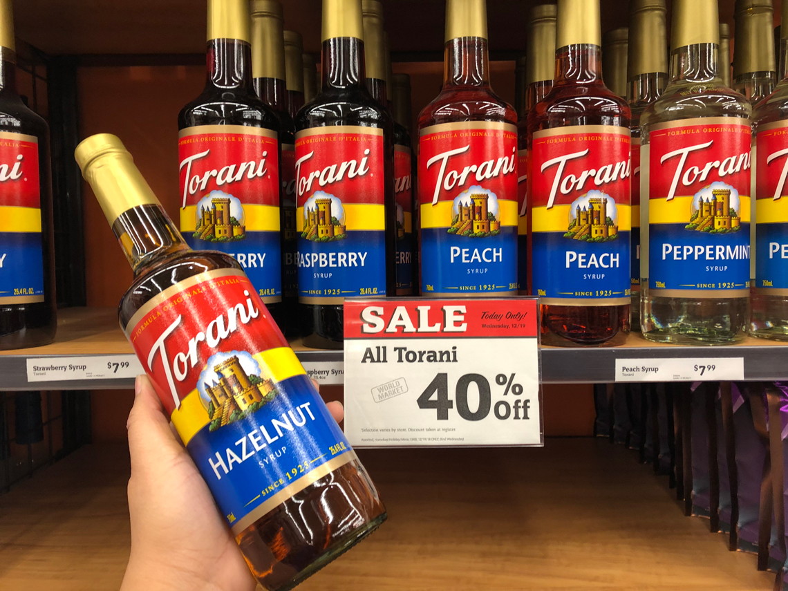 40 Off Coffee Torani Syrup Baking Mix At World Market The