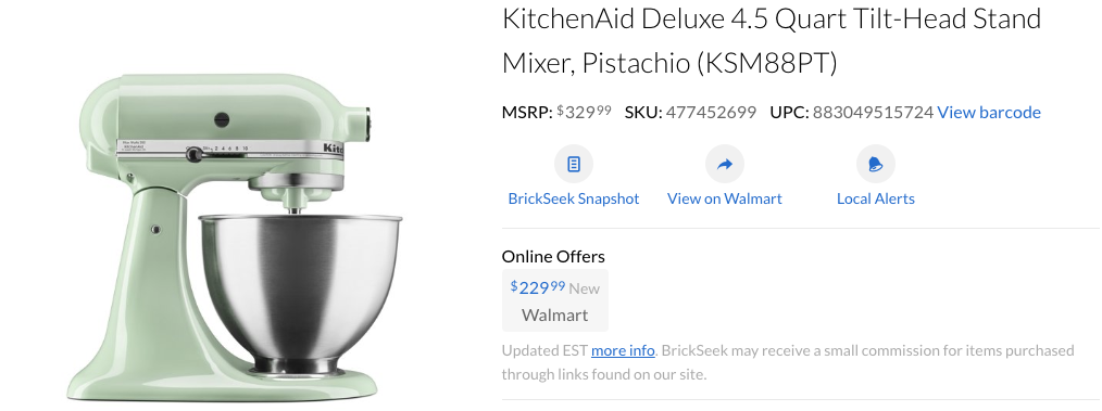 Kitchenaid Mixer Pistachio