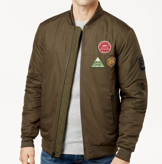 north face men's flight aviator bomber jacket