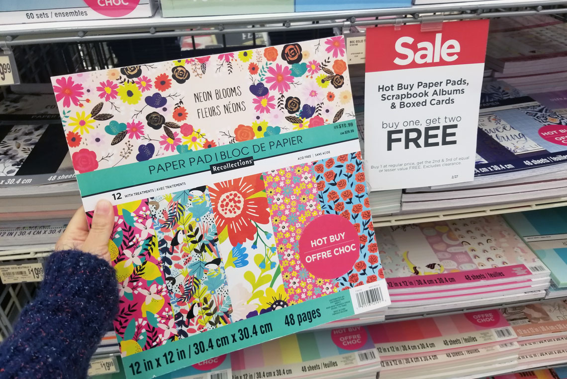 B1G2 Free Scrapbook Paper Pads & Boxed Cards at Michaels! The Krazy
