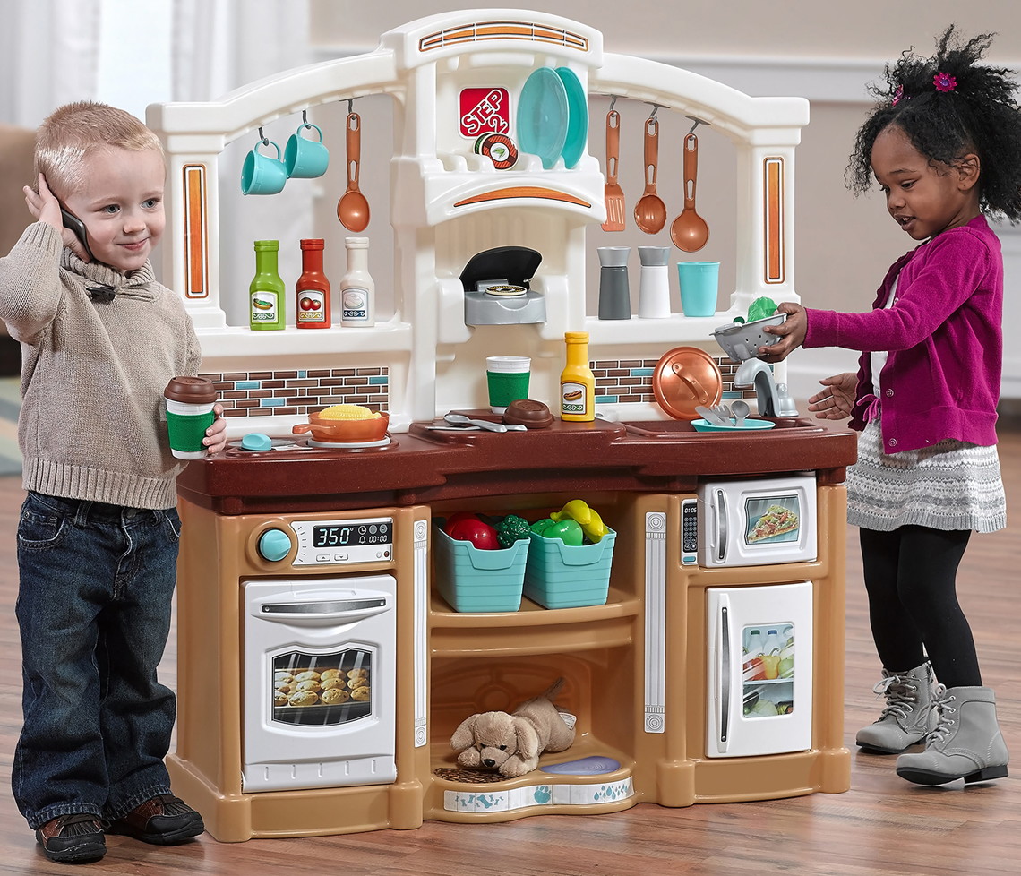 step2 coffee time play kitchen set with toy coffee maker