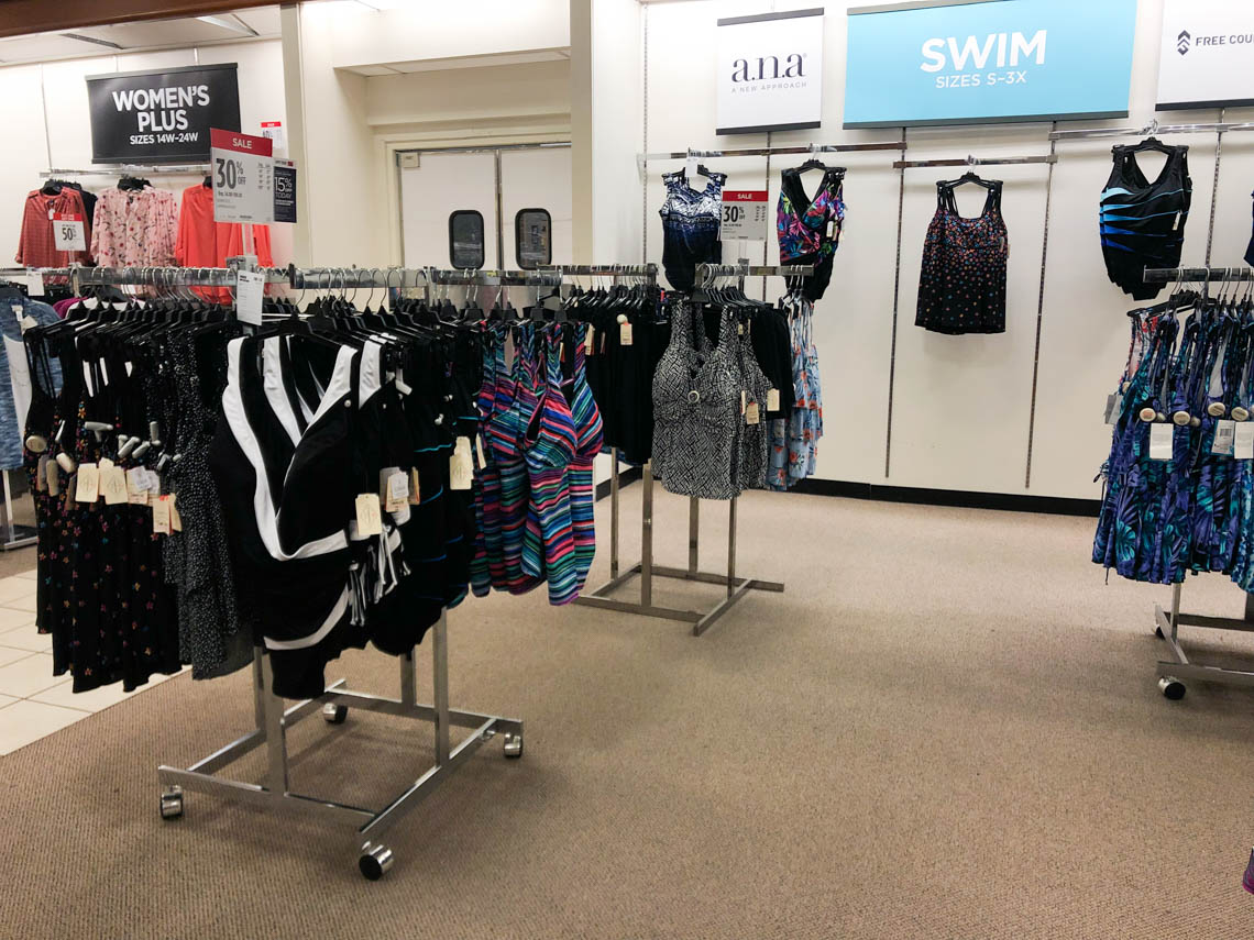 jcpenney plus size swimming suits