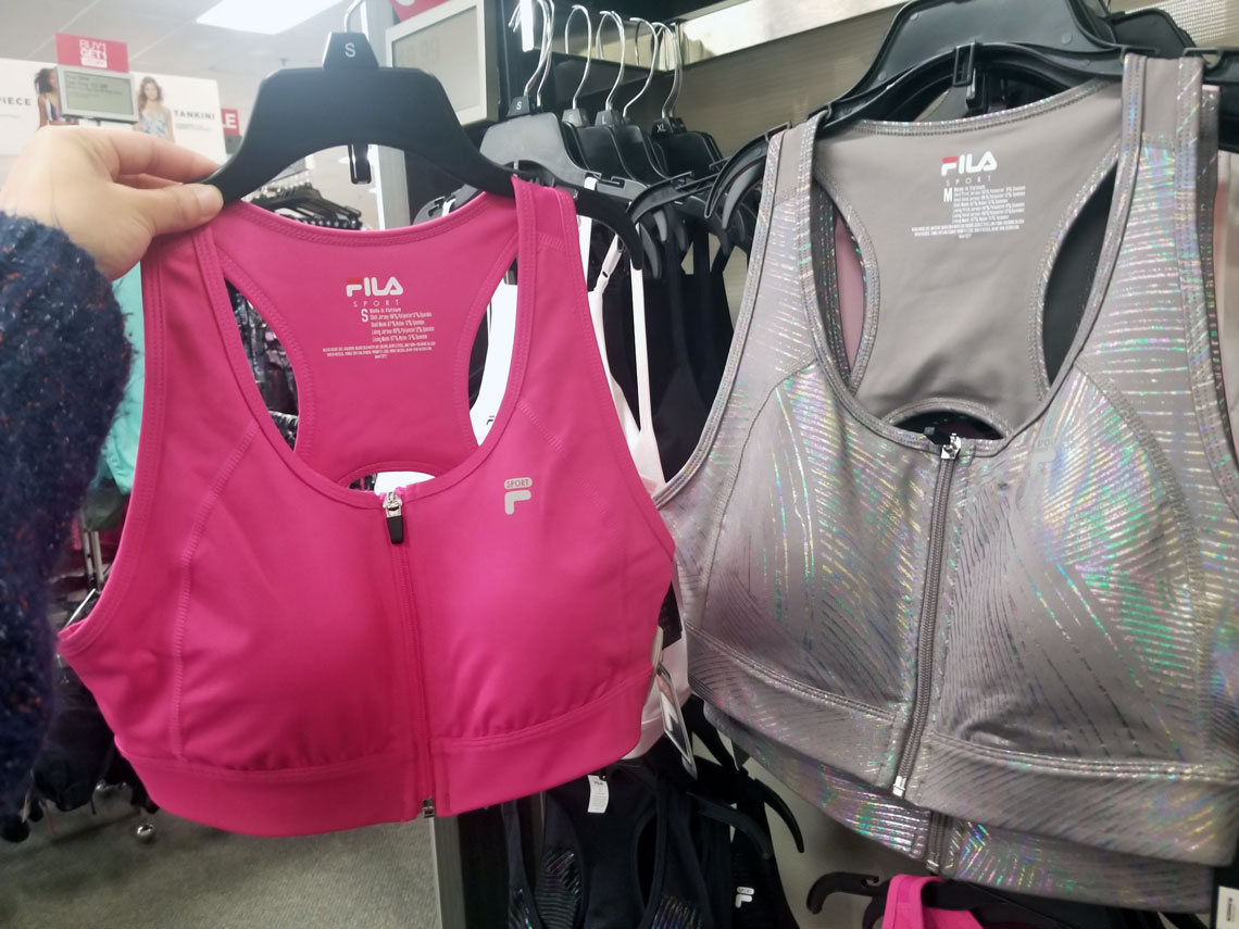 kohls sports bras front closure