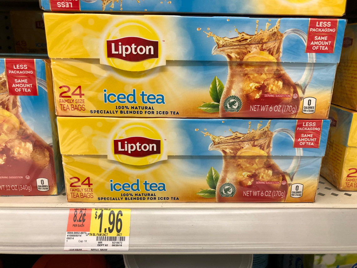 24-Count Lipton Iced Tea Bags, Only $1.21 at Walmart! - The Krazy