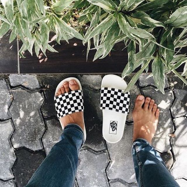 checkerboard vans famous footwear