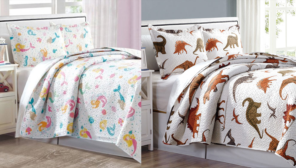 Kids Bedding Sets Only 18 99 On Zulily The Krazy Lady 1 White Pink Reversible Mermaid Quilt Set Reg 70 00 18 99 19 Through 4 7 Free After First Order
