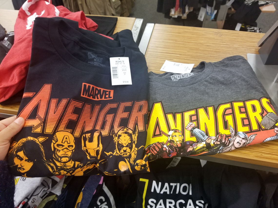 avengers t shirt kohls
