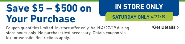 Today Only 5 500 Off In Store Mystery Coupon At Lowe S The