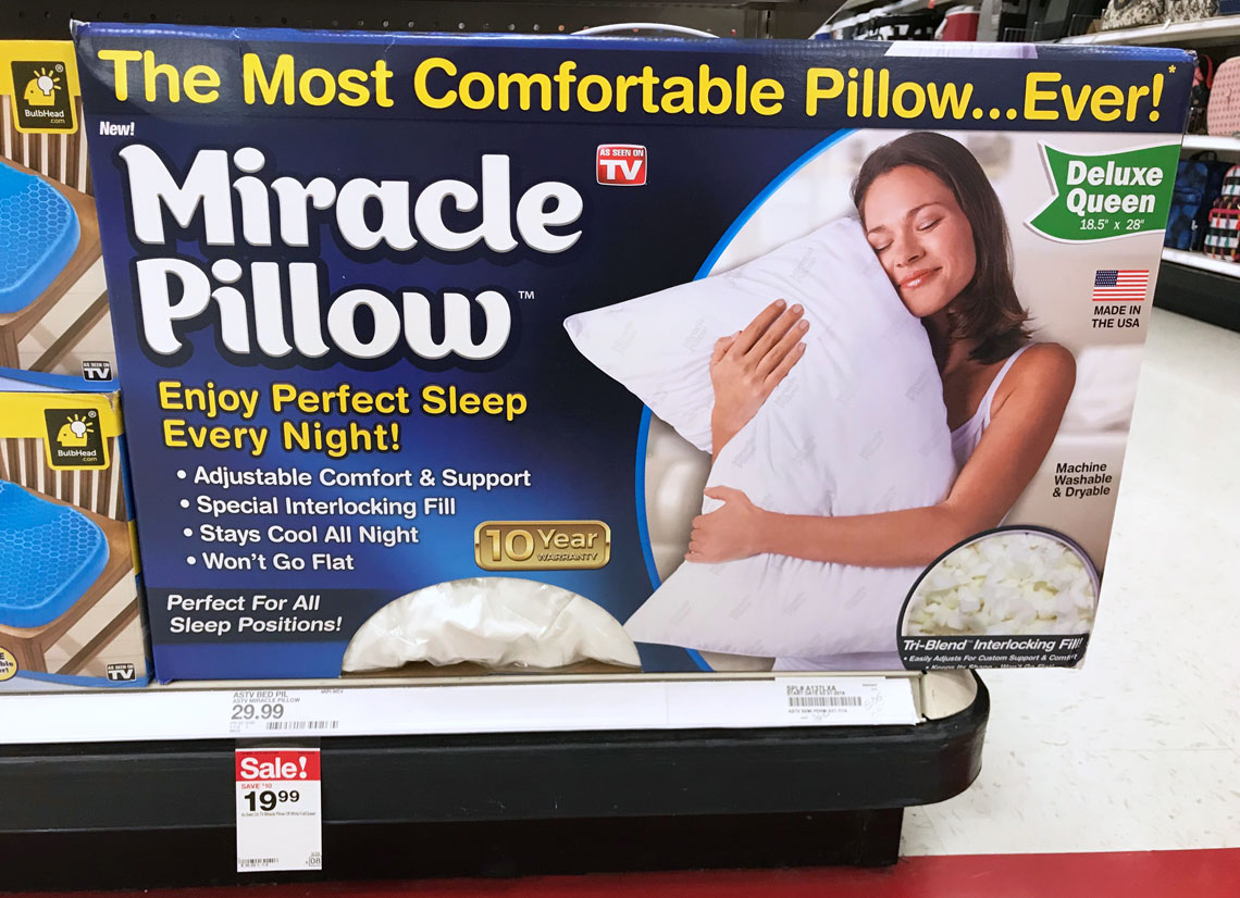 As Seen On Tv Miracle Pillow Only 18 99 At Target The Krazy