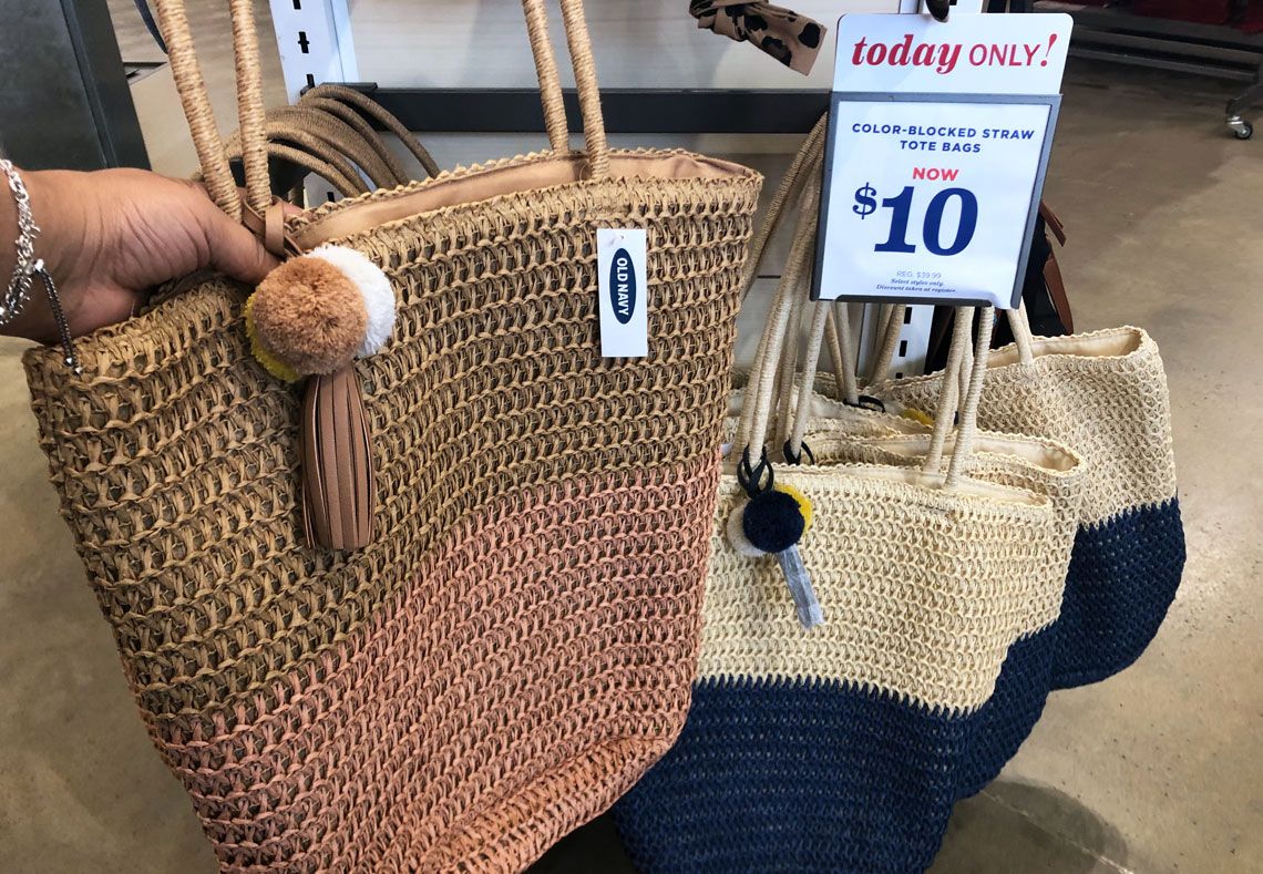 old navy straw tote