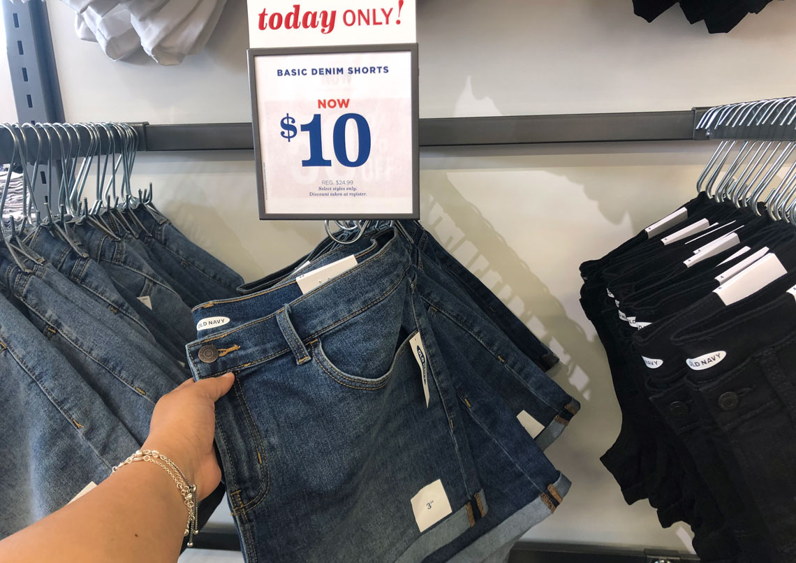 old navy mom jean shorts