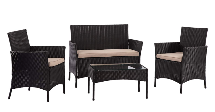 patio furniture 4-piece set, $160 shipped on amazon! - the krazy