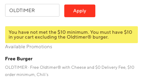 Free Chili S Oldtimer Burger Free Doordash Delivery The